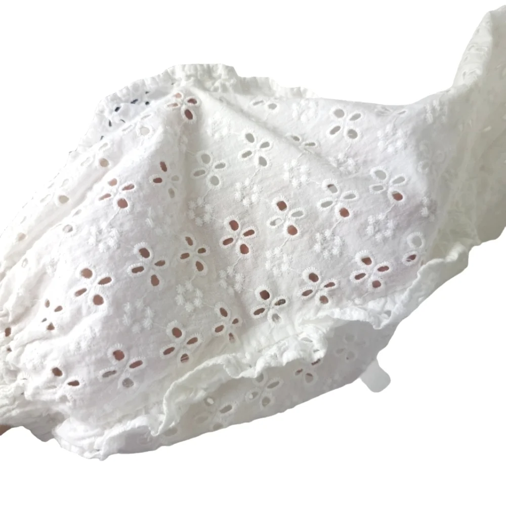 Ann Taylor White Ruffled Eyelet Top - Picture 6 of 10